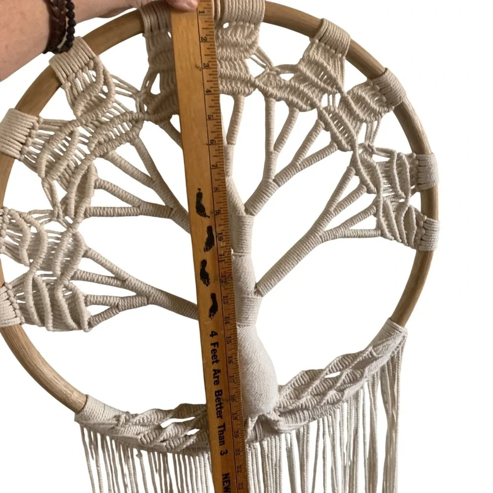 Handmade Macrame Tree Of Life Dreamcatcher Wall Hanging Decor 36